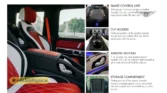 2026 Mercedes-Benz G-Class MBS Edition technical specification breakdown sheet featuring smart control units, cup holders, ambient lighting, and central console storage compartments